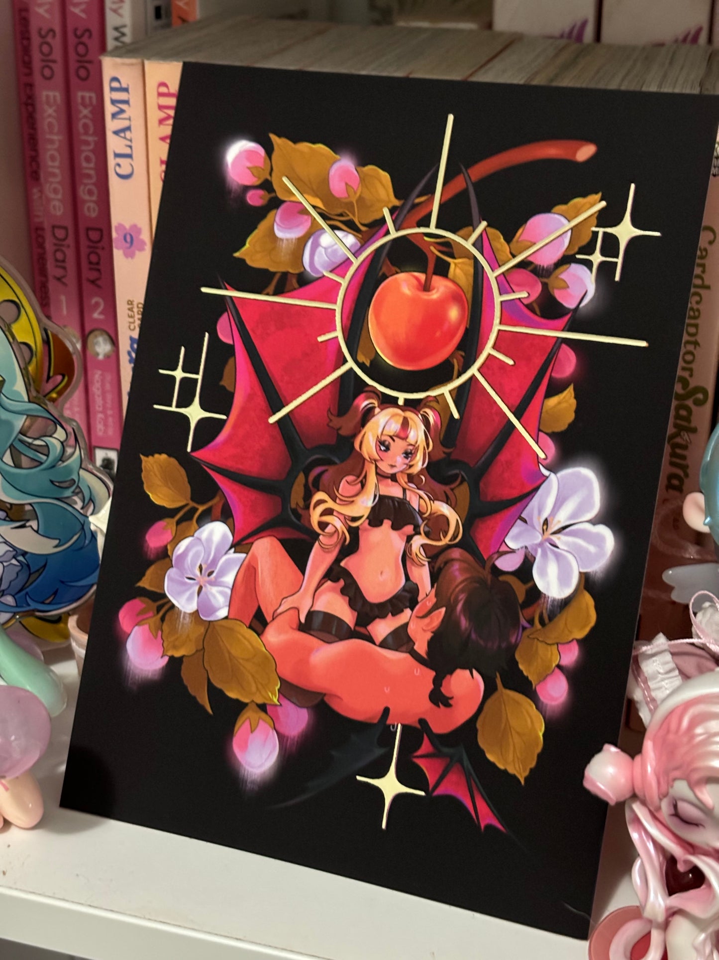 Apple and Bunny - Gold Foil A5