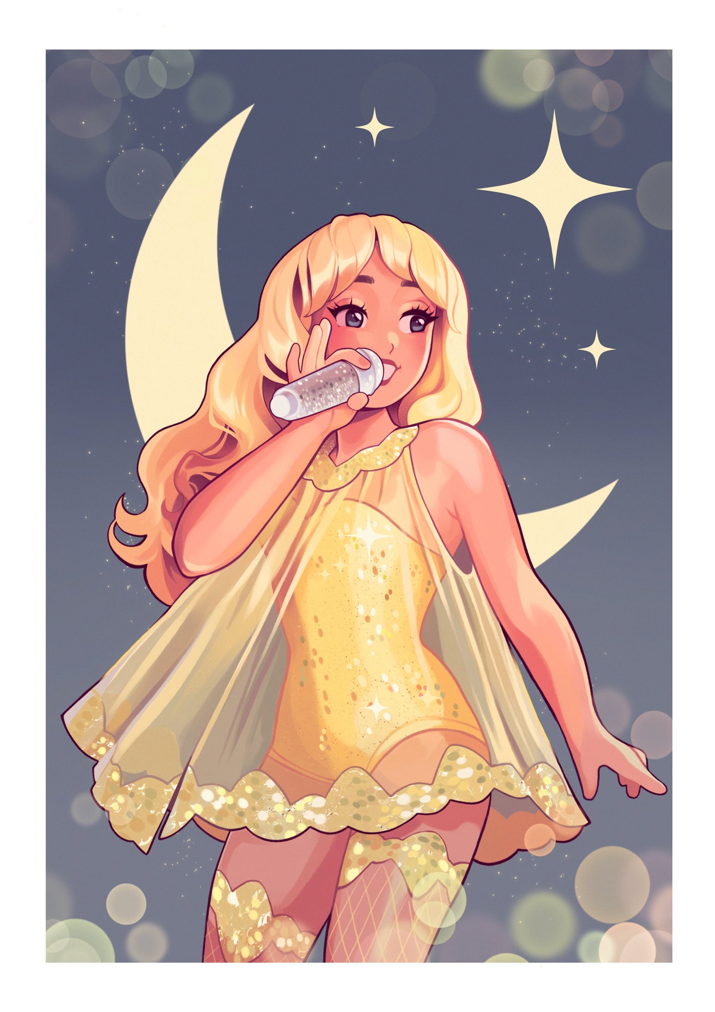 Sabrina Carpenter yellow - A5 Print