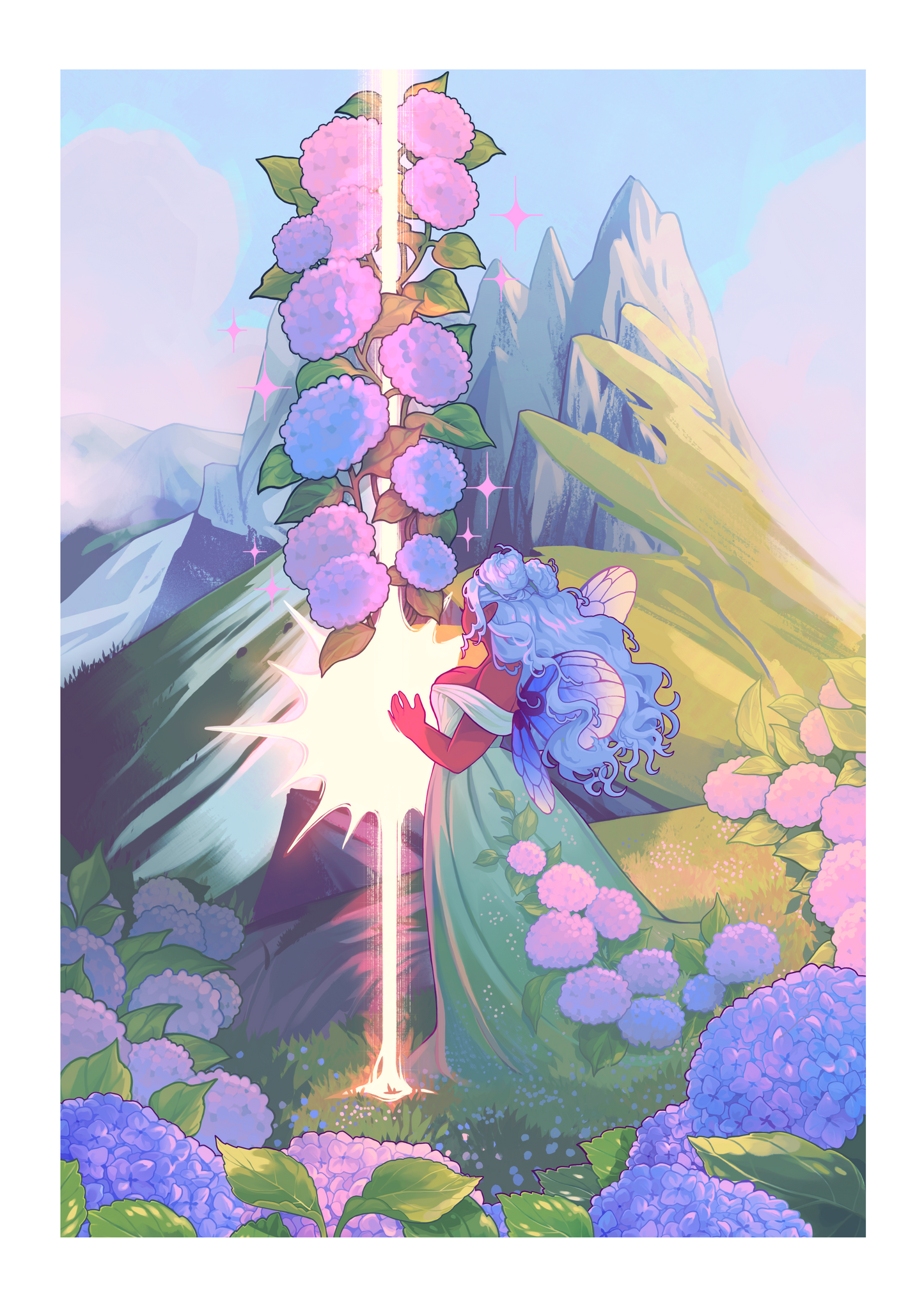 Sunlight Mountain - A4 print