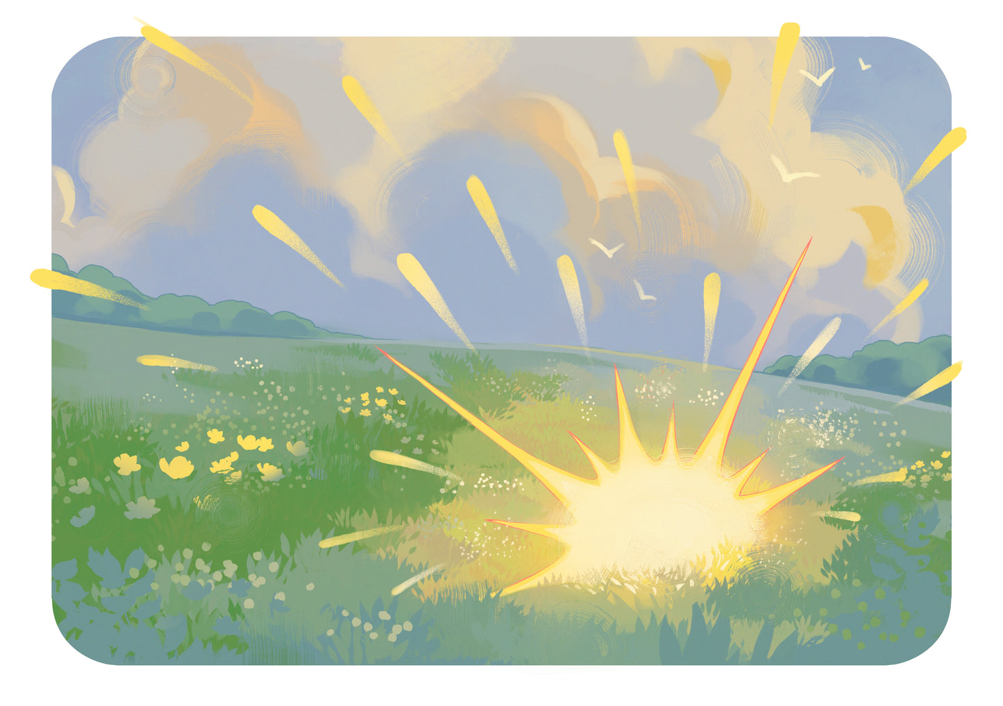 Sun field - A5 Print