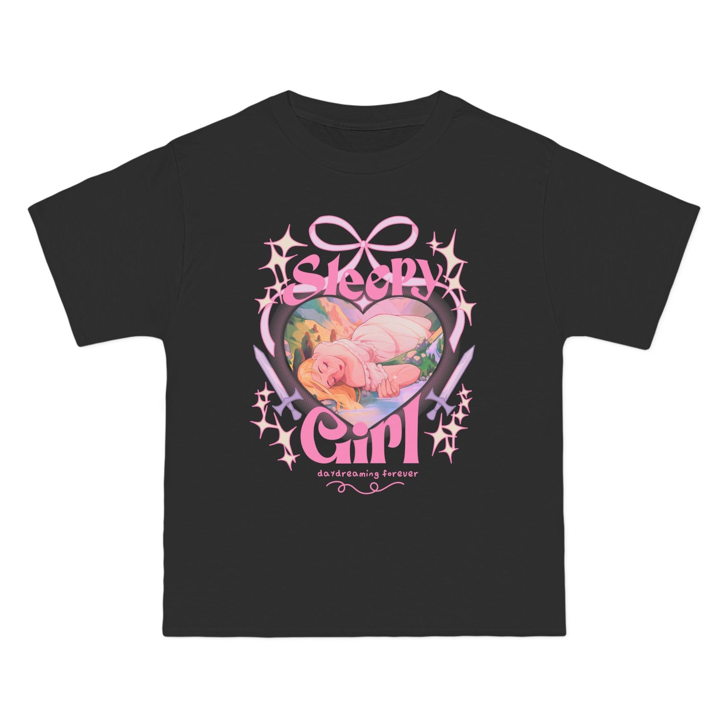 Sleepy girl daydreaming forever - Short-Sleeve T-Shirt