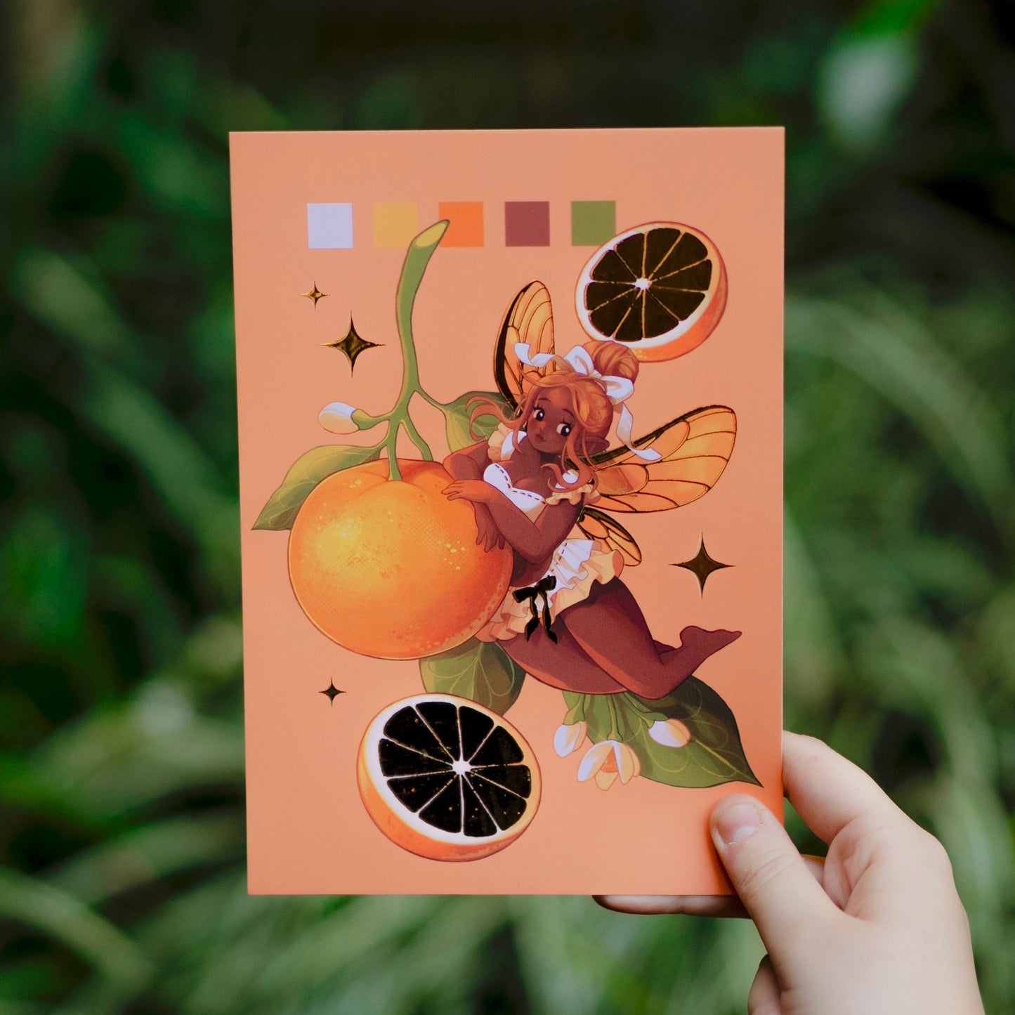 Orange Fairy - Gold Foil A5