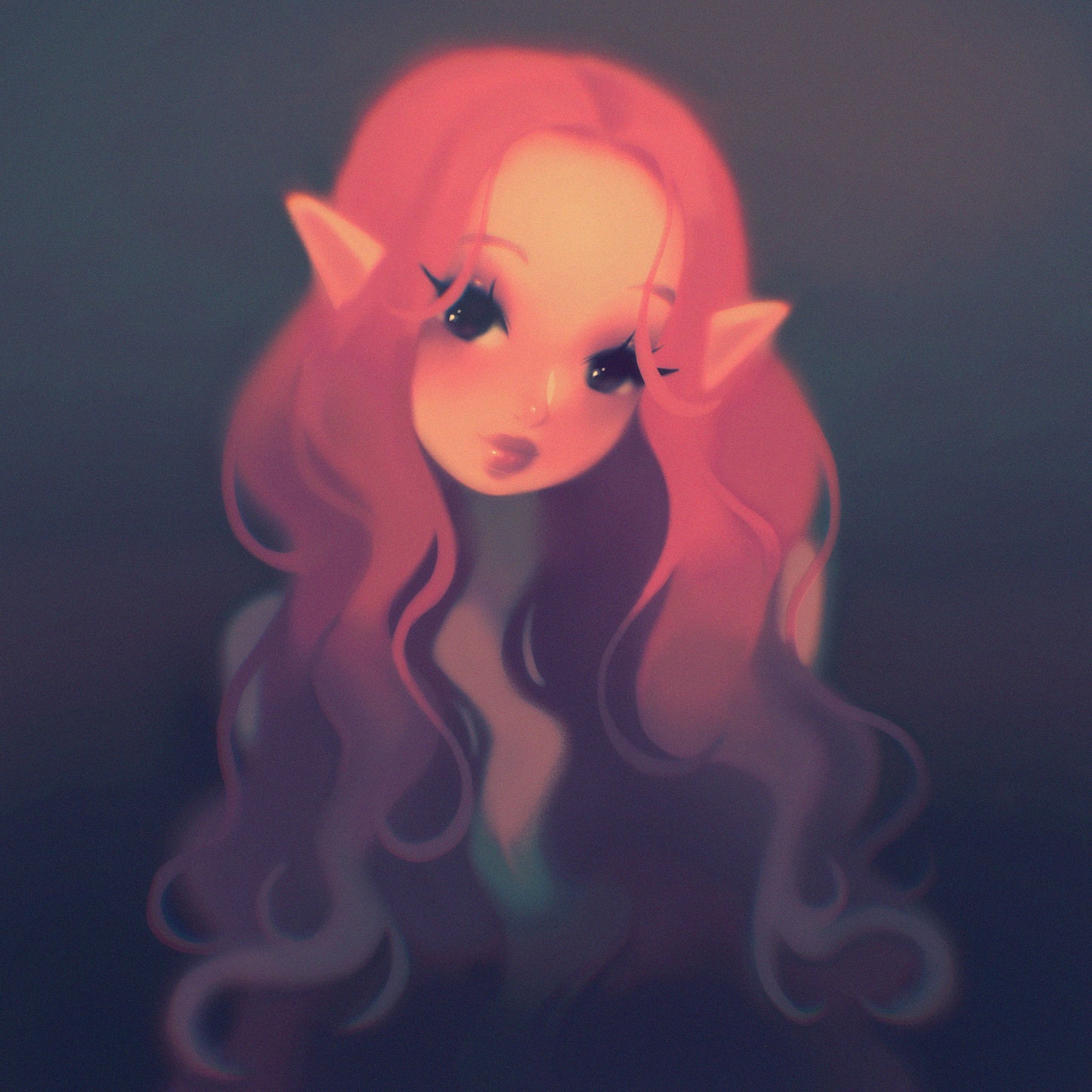 Dreamcore elf girl - Mini Print