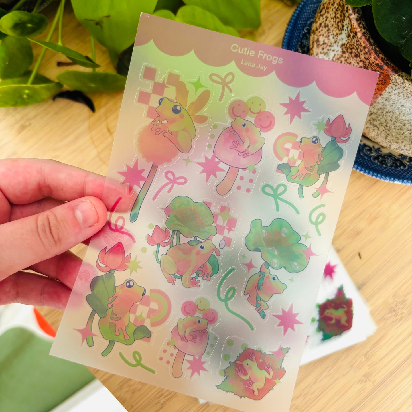 Cutie Frogs - washi sticker sheet