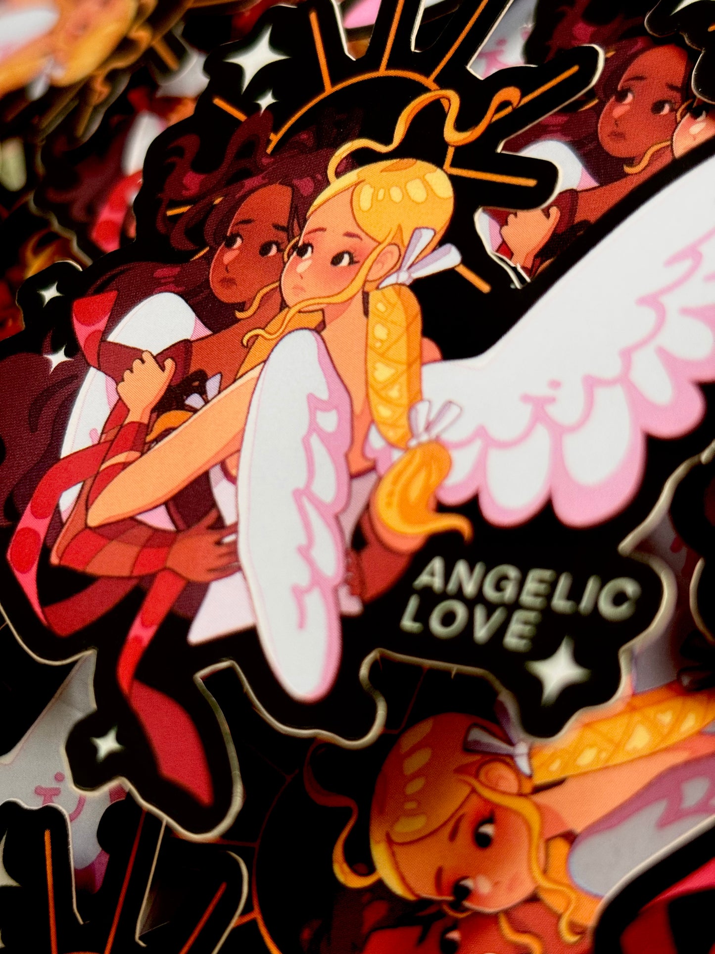 ANGELIC LOVE - vinyl mirror sticker