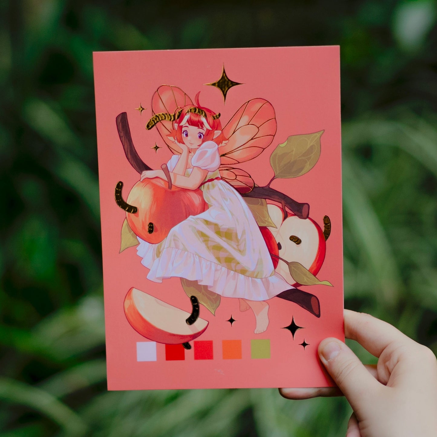 Apple Fairy - Gold Foil A5