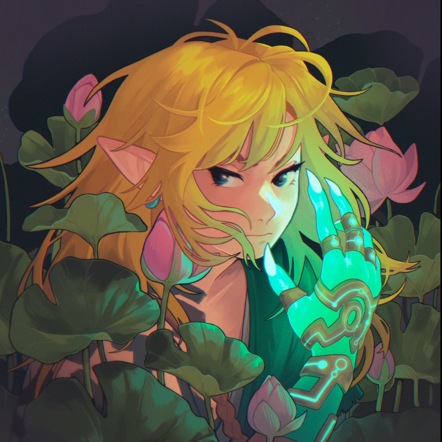 Link lily pads - Square Print