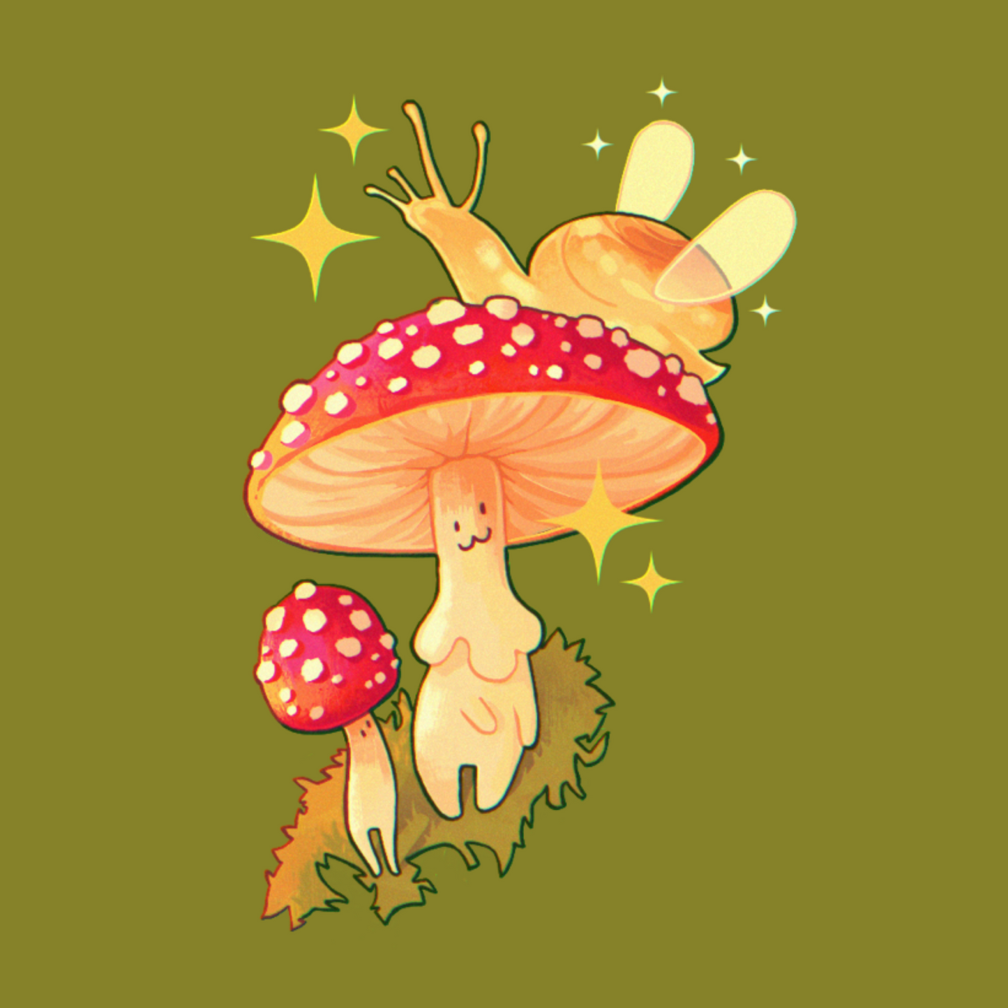 Mushroom friends - Mini Print