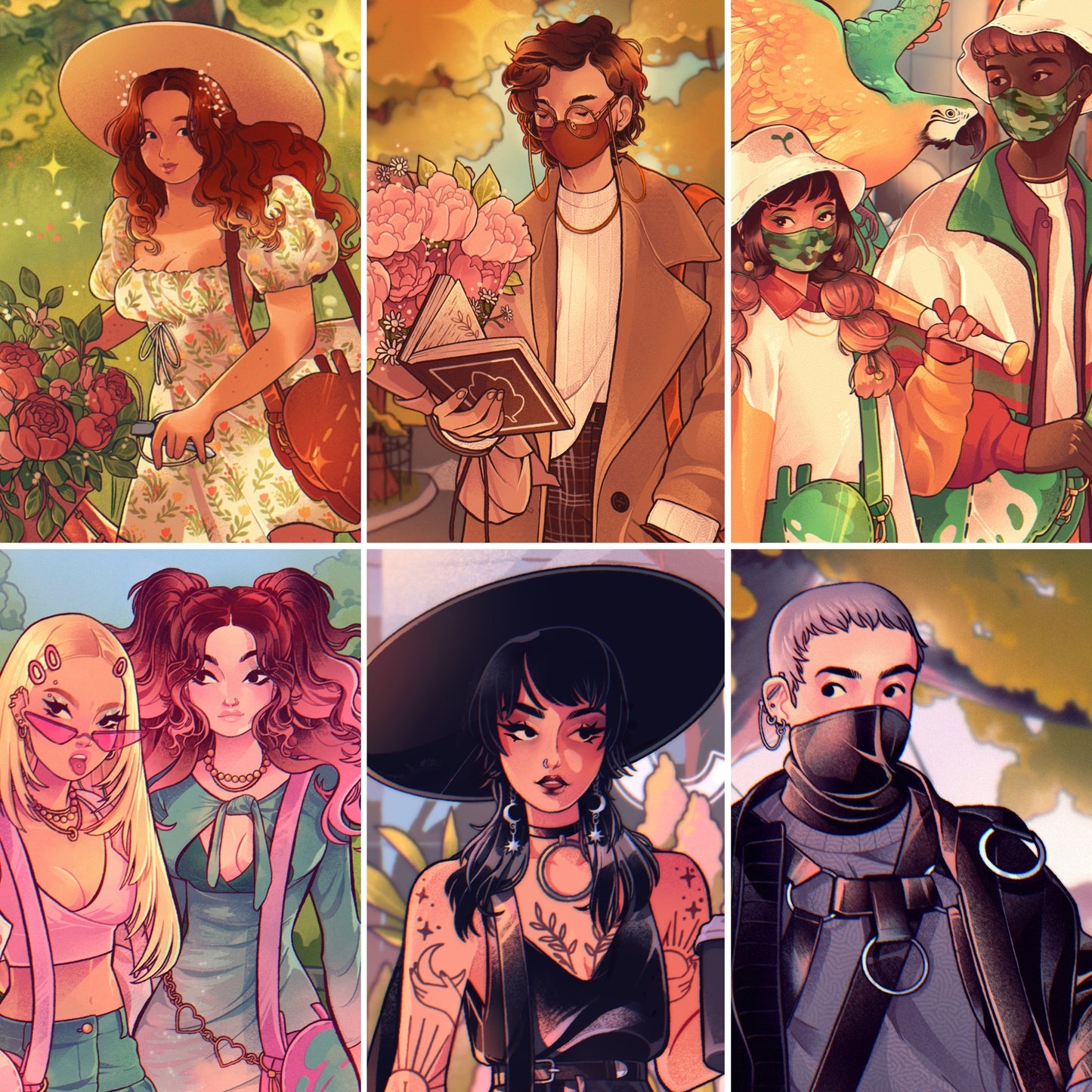 A5 print - Leaf bag fashion art