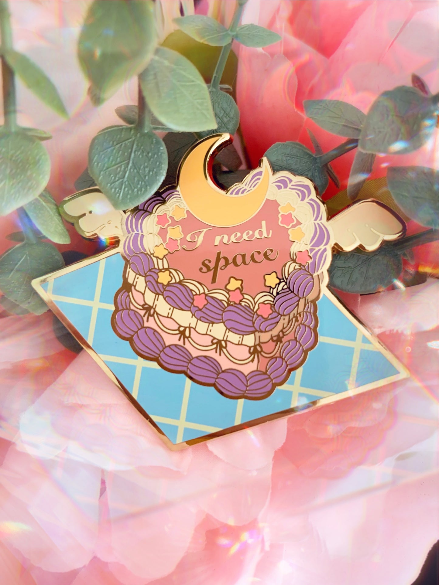 I need space cake enamel pin
