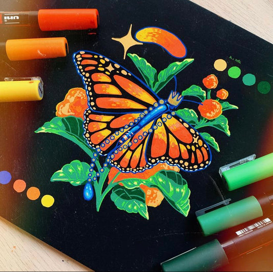 Monarch butterfly original art piece