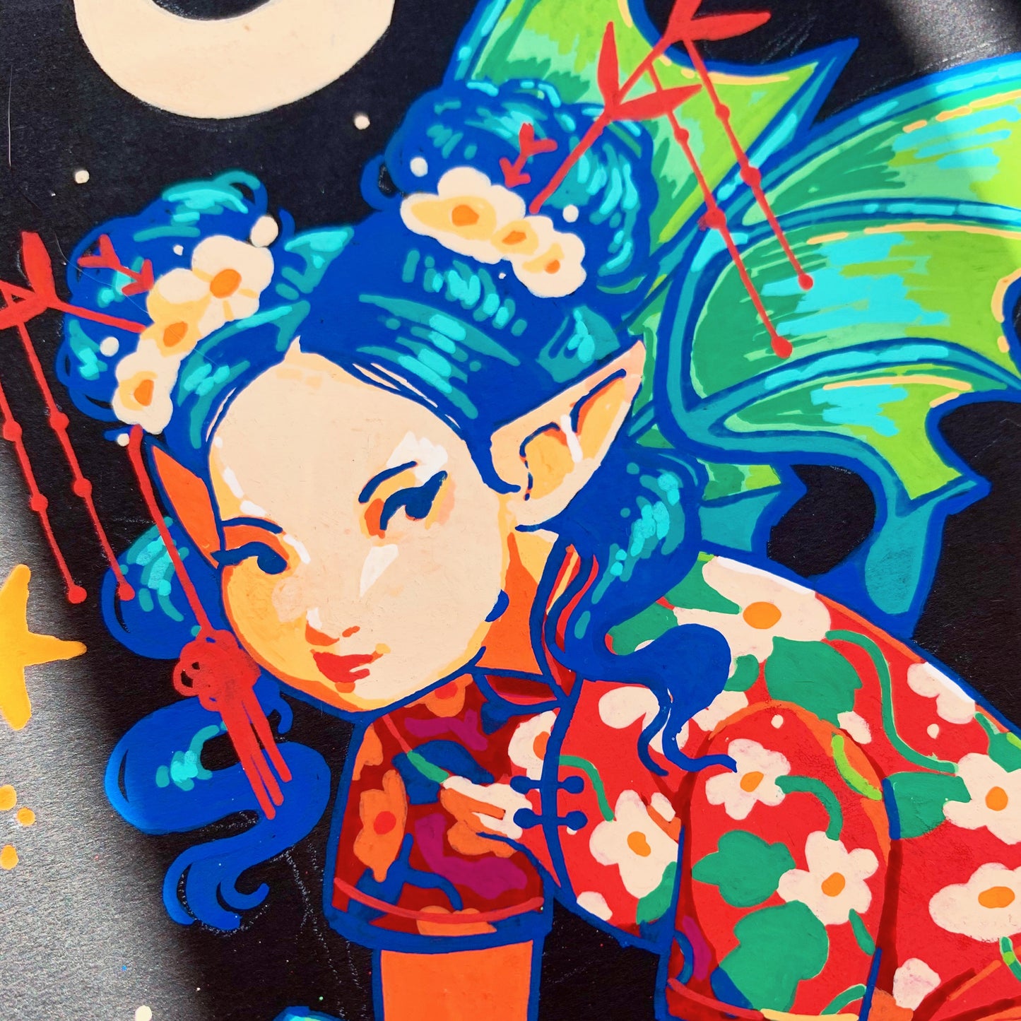 A5 Strawberry Girl original posca art piece