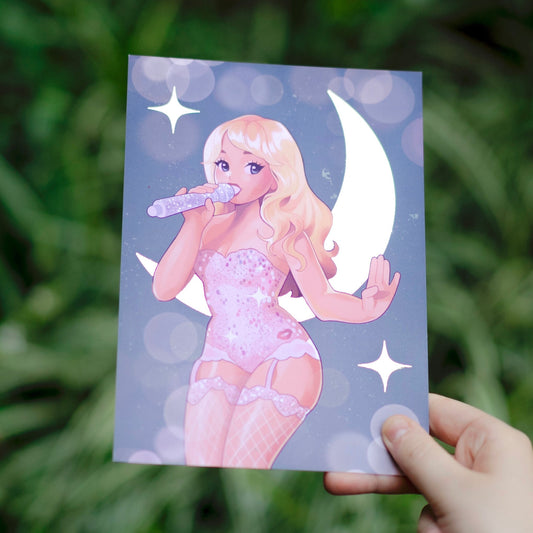 Sabrina Carpenter Pink - Gold Foil A5