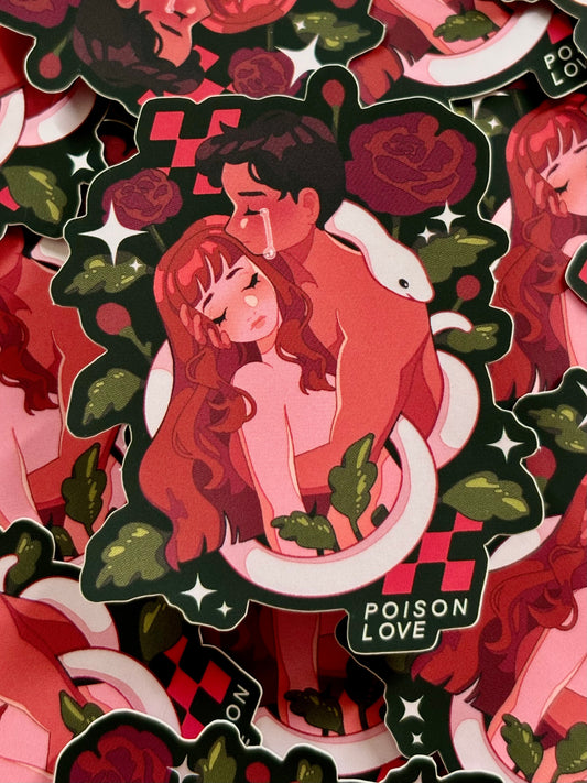 POISON LOVE - vinyl mirror sticker
