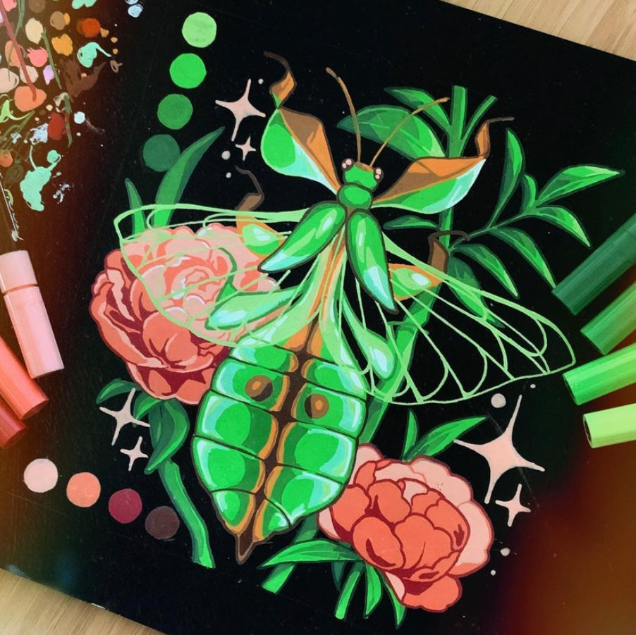 Leaf bug - original art piece