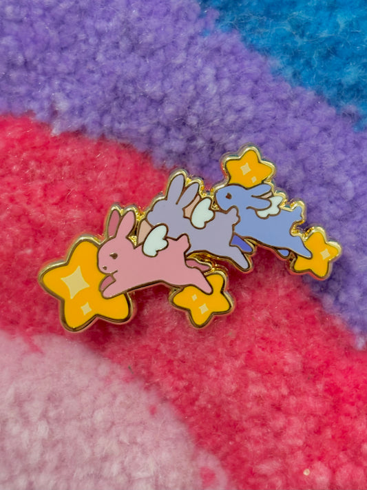 Bunny stars - Enamel pin