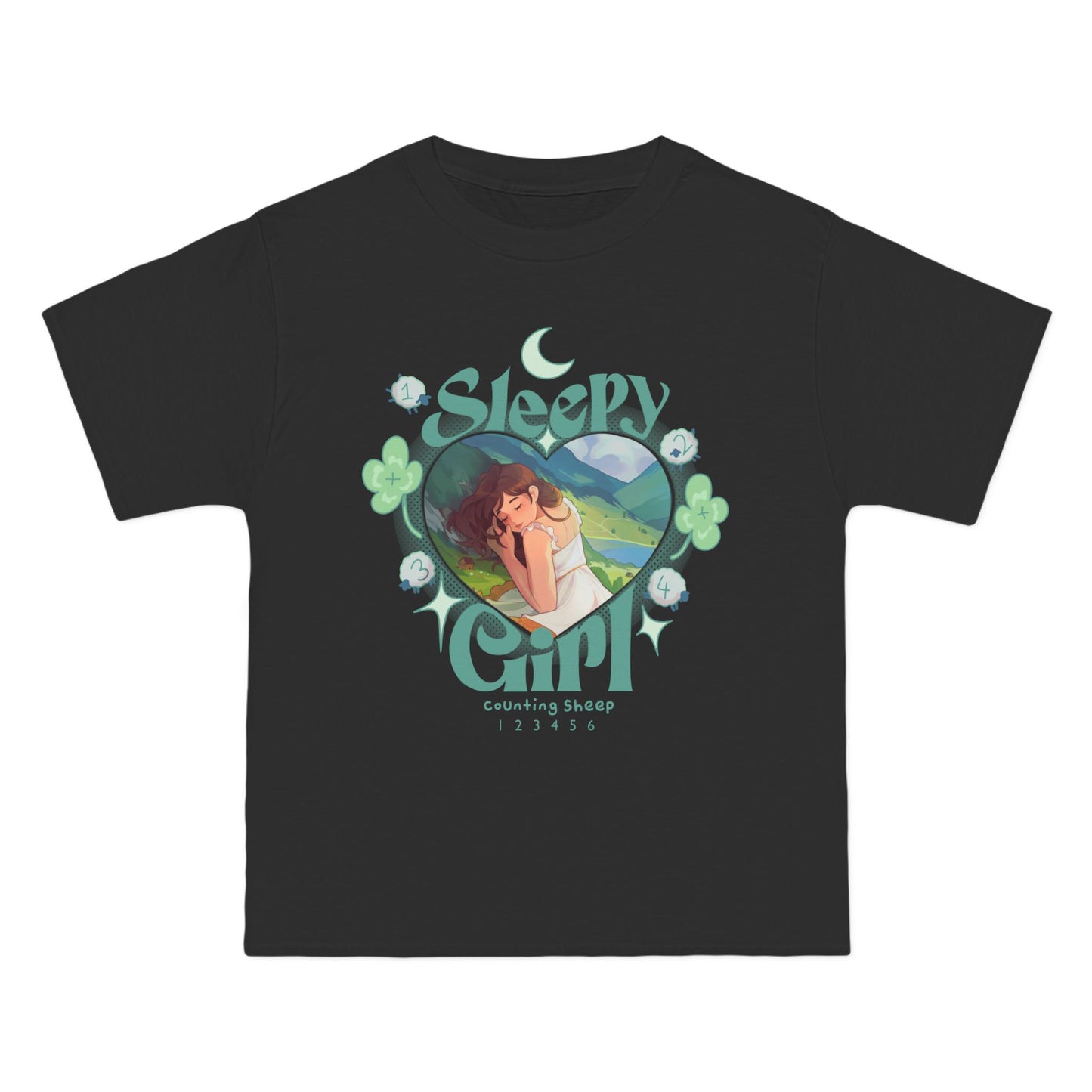 Sleepy Girl counting sheep - T Shirt