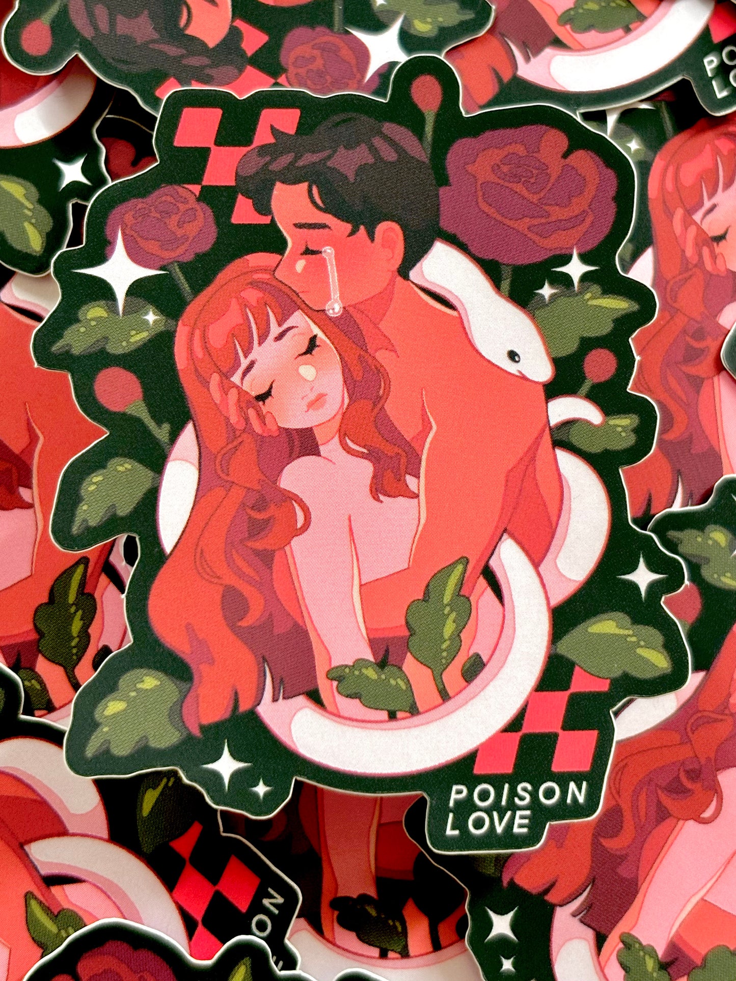 POISON LOVE - vinyl mirror sticker