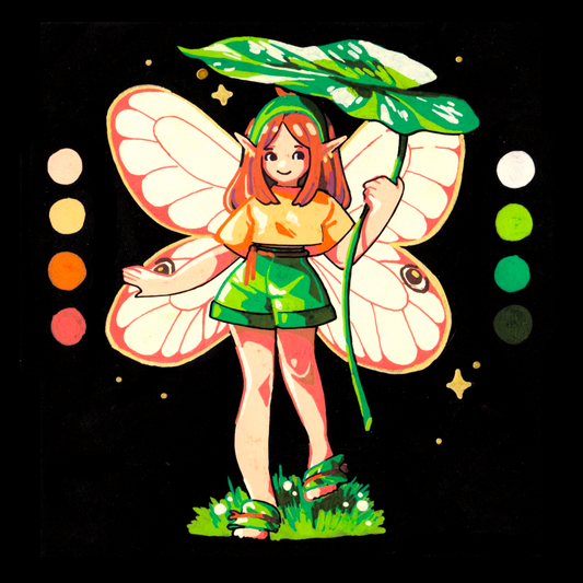 Fairy girl - Square print