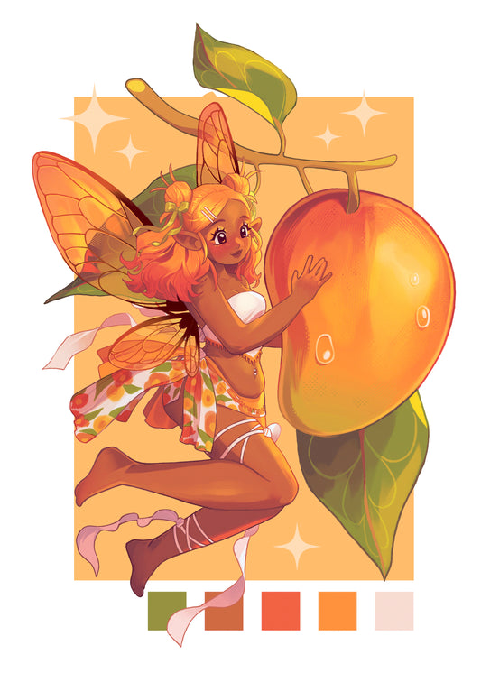 Mango Fairy- A4 Print