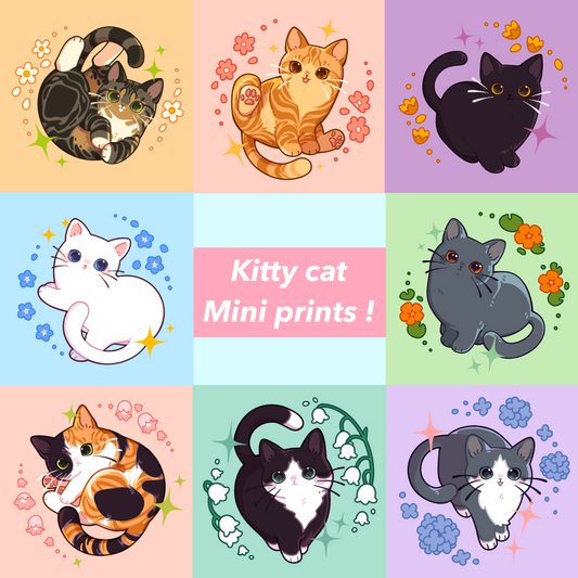 Kitty cats - Mini print