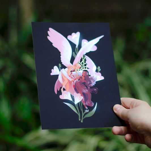 Wings Gold Foil - A5 Print