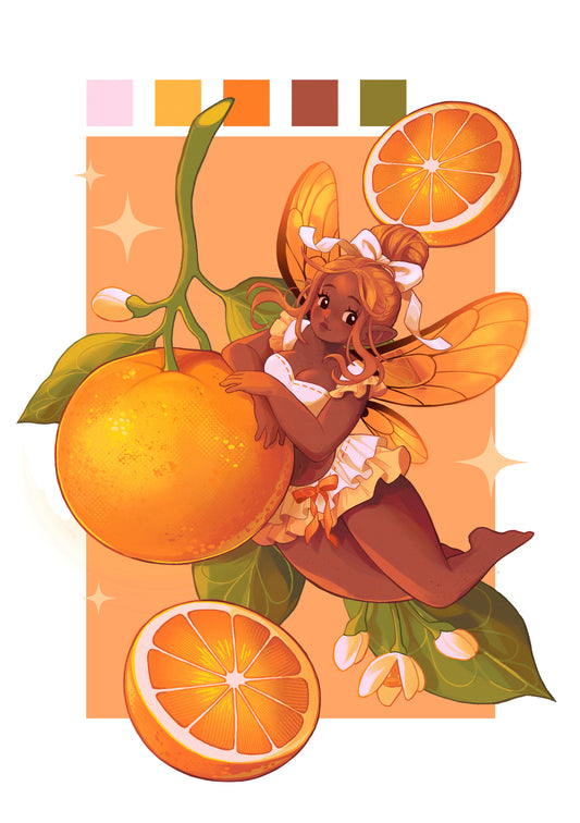 Orange Fairy- A4 Print