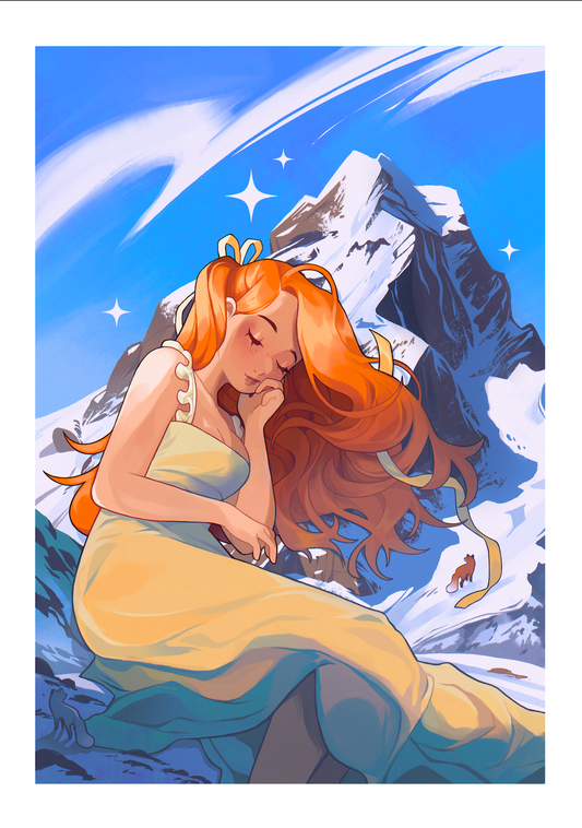Snow mountains - A4 Print
